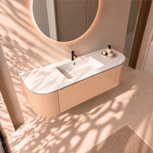 Serenia Metis - Integrated single sink basin unit & Cabinet With 2 Doors & 1 Drawer vanity unit - ROVALUX