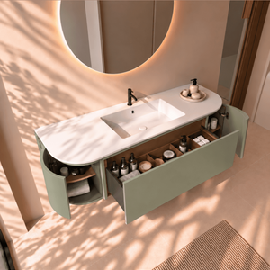Serenia Metis - Integrated single sink basin unit & Cabinet With 2 Doors & 1 Drawer vanity unit - ROVALUX