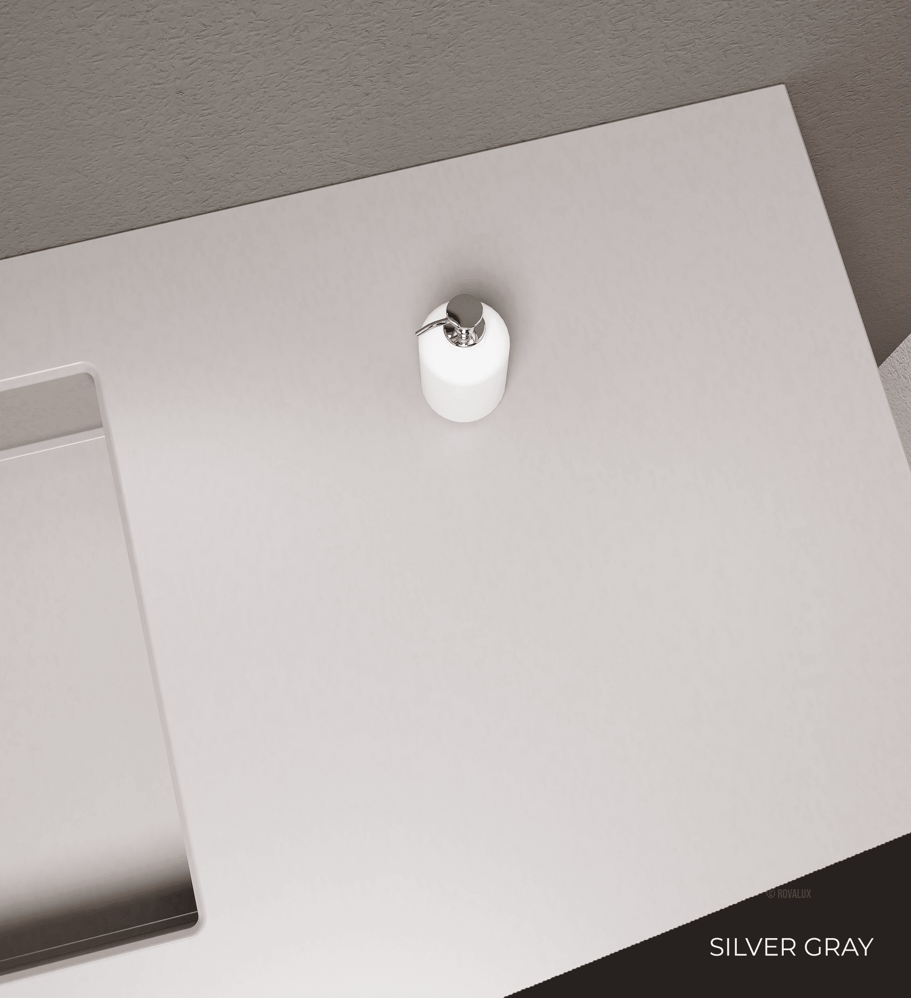 Aurora Frame – Corian® Basin with 1 Drawer and Bottom Shelf - ROVALUX