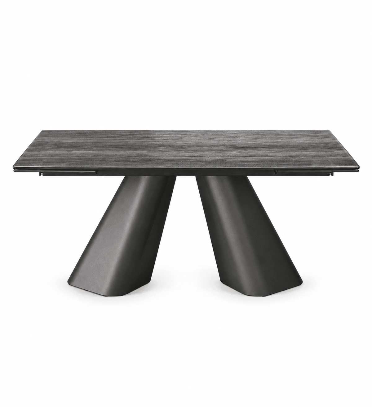 Kevin – Refined designer dining extendable table with sculptural contemporary design - ROVALUX