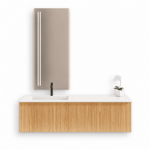 Fluvia – Corian® Basin Unit with 1 Large Drawer and an Inner Pull-Out Drower - ROVALUX