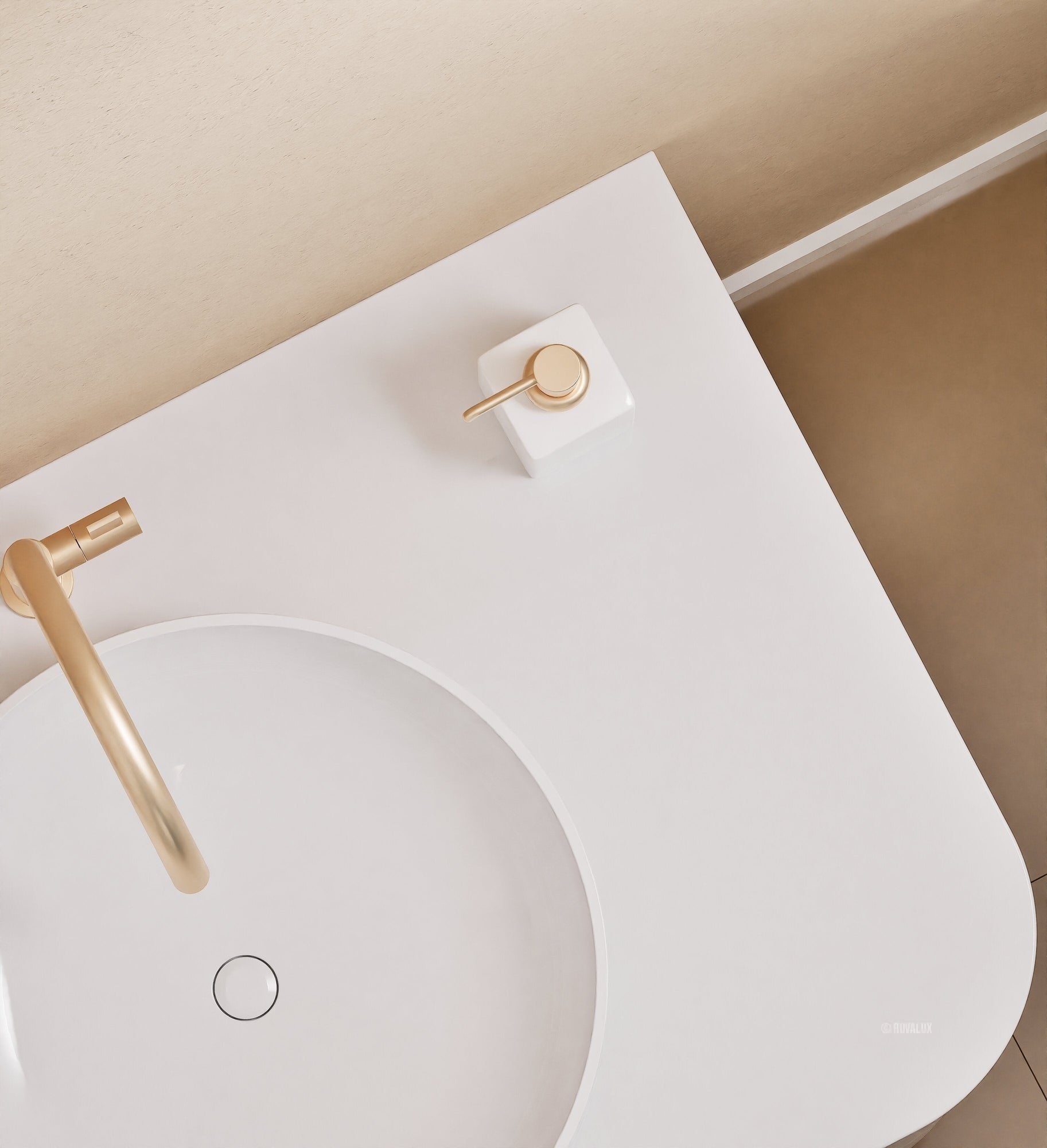 Serenia Rise Single Set - Corian® Sink & Countertop with 3 Drawers - ROVALUX