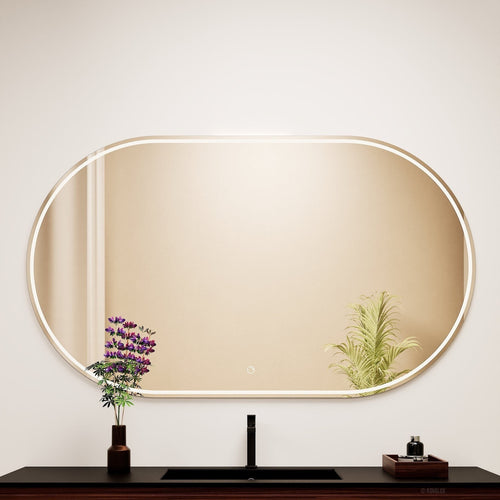 Aurora Ova Mirror with Integrated LED Lighting - ROVALUX