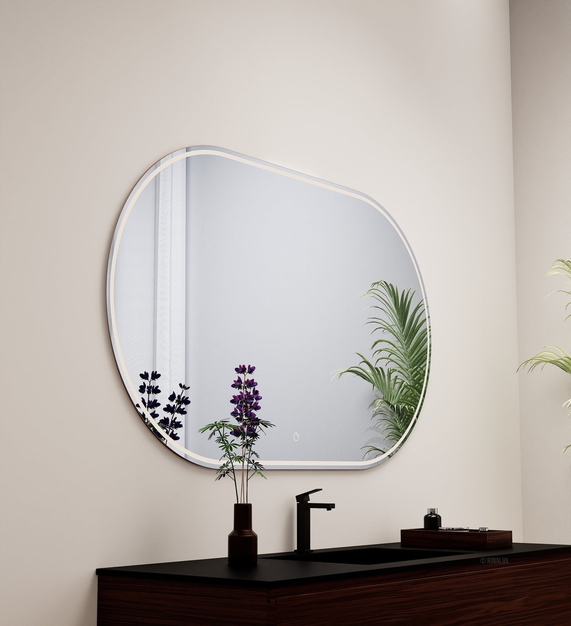 Aurora Ova Mirror with Integrated LED Lighting - ROVALUX