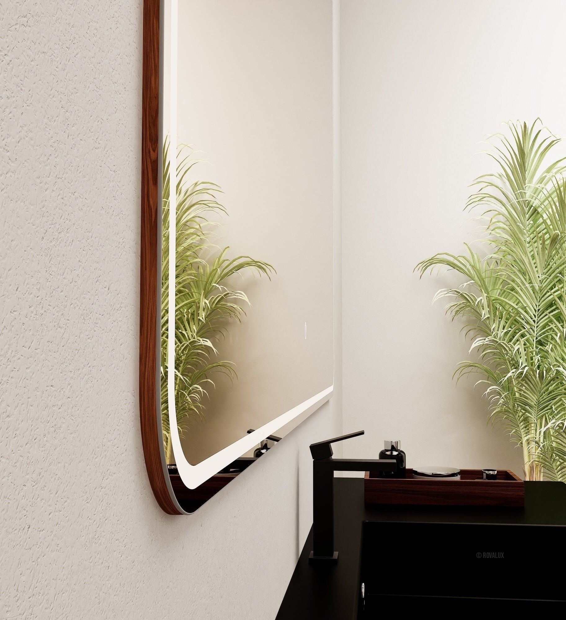 Aurora RECTO Mirror with Integrated LED Lighting - ROVALUX