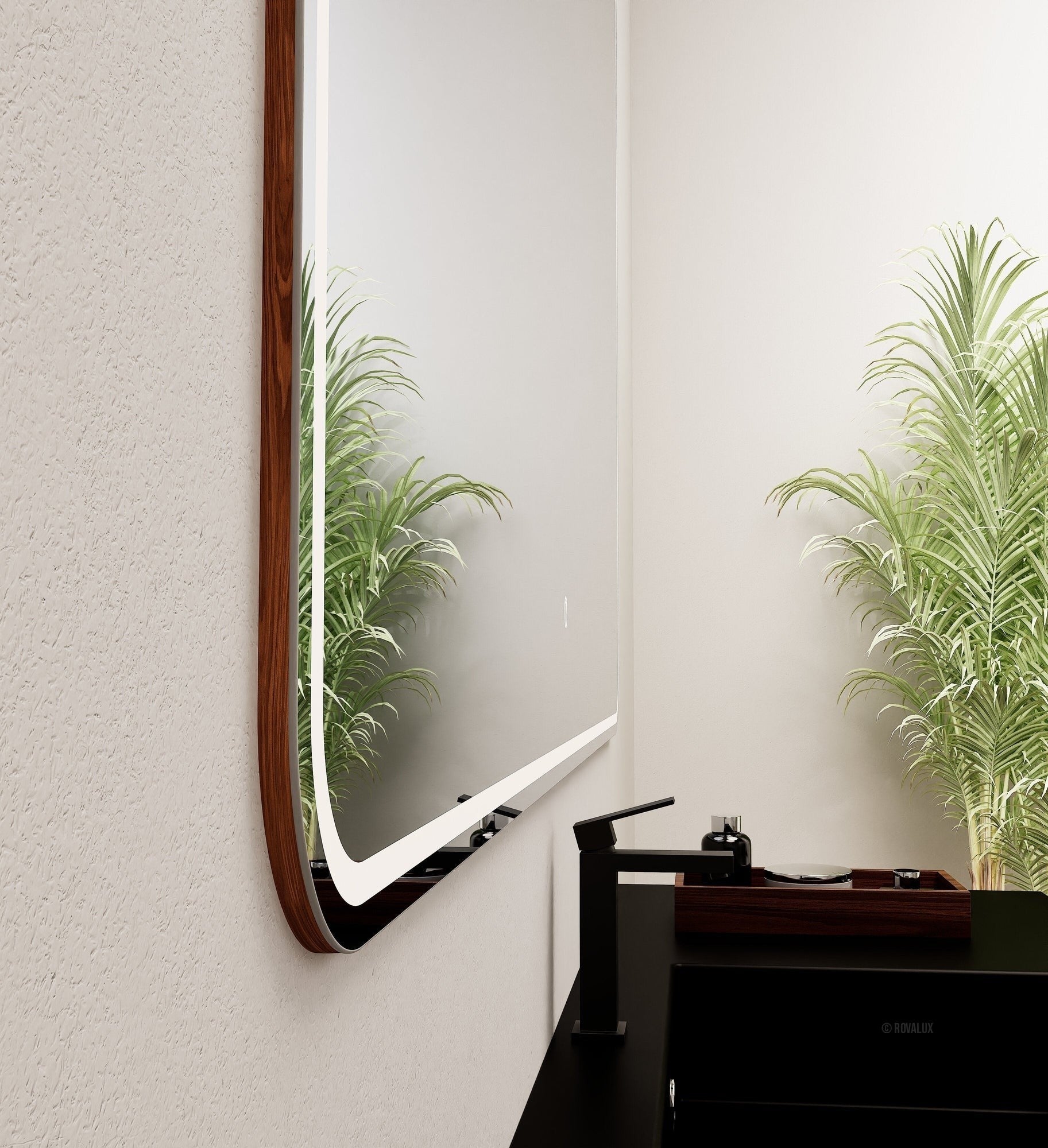 Aurora RECTO Mirror with Integrated LED Lighting - ROVALUX