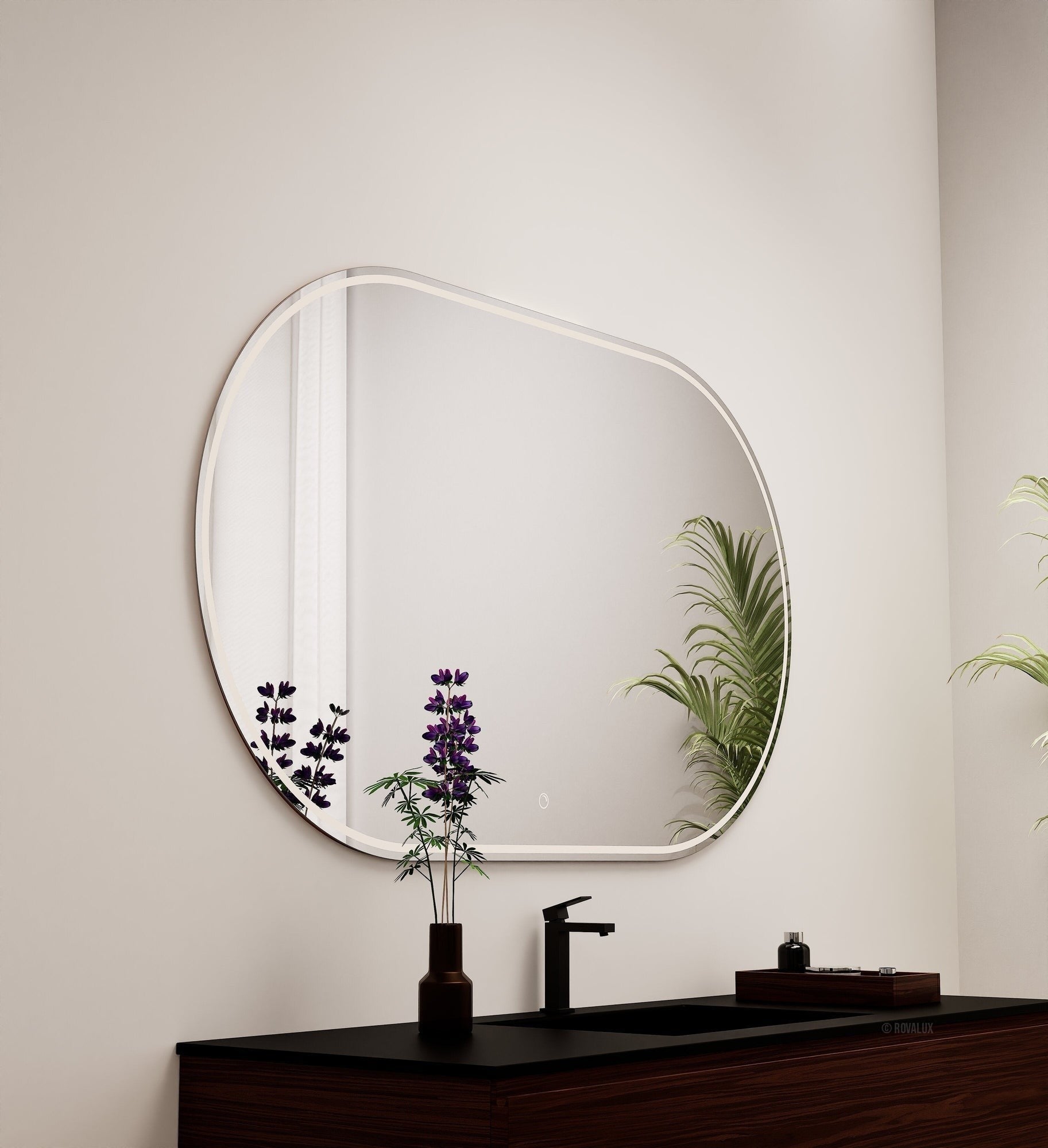 Aurora Ova Mirror with Integrated LED Lighting - ROVALUX